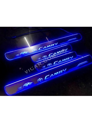 Накладки led на пороги Camry